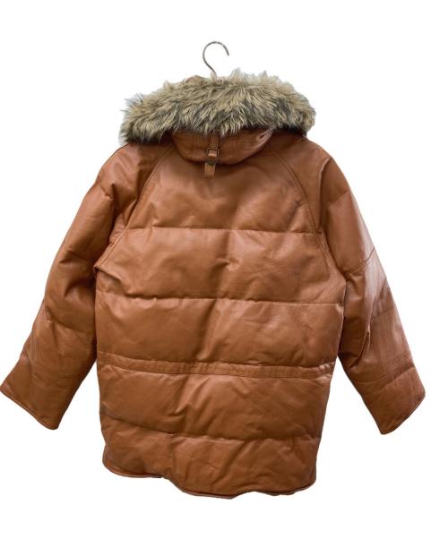 FREEDOM（フリーダム）FREEDOM (フリーダム) レザーダウンジャケット ブラウン サイズ:38の古着・服飾アイテム