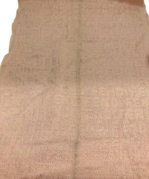 FENDI（フェンディ）FENDI (フェンディ) エンブロイダリーマフラー ピンクの古着・服飾アイテム