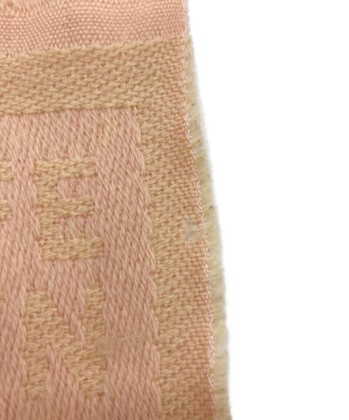 FENDI（フェンディ）FENDI (フェンディ) エンブロイダリーマフラー ピンクの古着・服飾アイテム