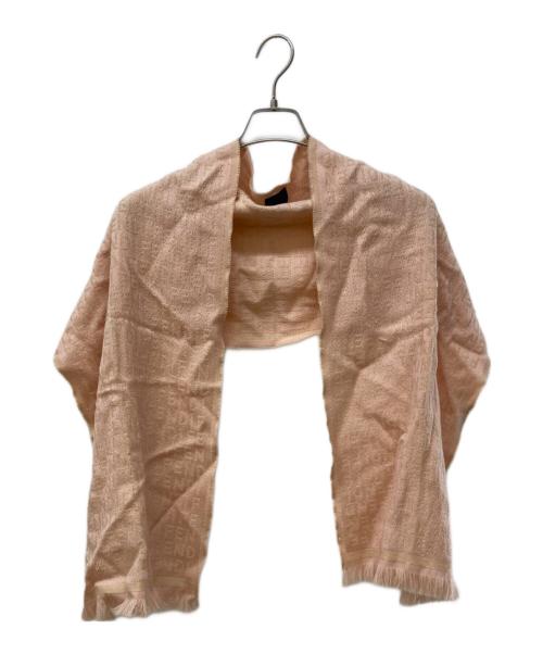FENDI（フェンディ）FENDI (フェンディ) エンブロイダリーマフラー ピンクの古着・服飾アイテム