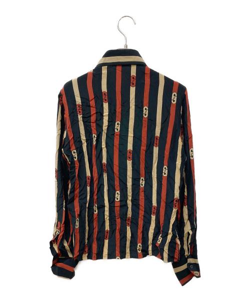 Salvatore Ferragamo（サルヴァトーレ フェラガモ）Salvatore Ferragamo (サルヴァトーレ フェラガモ) 総柄シャツ ブラック サイズ:Lの古着・服飾アイテム