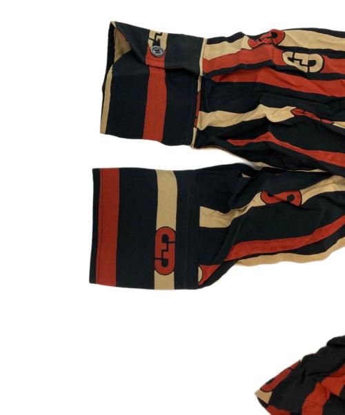 Salvatore Ferragamo（サルヴァトーレ フェラガモ）Salvatore Ferragamo (サルヴァトーレ フェラガモ) 総柄シャツ ブラック サイズ:Lの古着・服飾アイテム