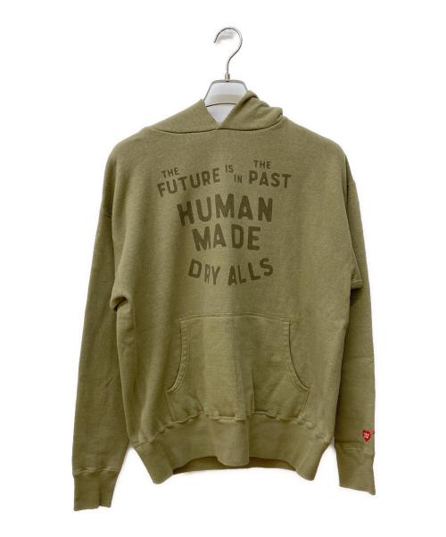 HUMAN MADE（ヒューマンメイド）HUMAN MADE (ヒューマンメイド) TSURIAMI HOODIE/パーカー カーキ サイズ:Lの古着・服飾アイテム