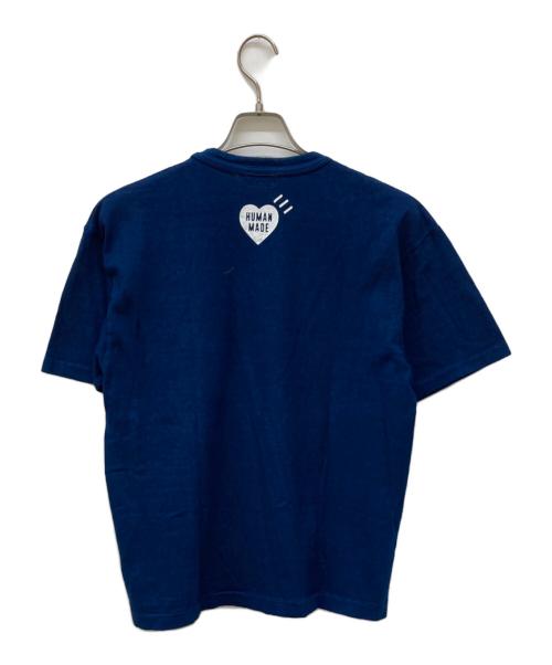 HUMAN MADE（ヒューマンメイド）HUMAN MADE (ヒューマンメイド) 染めタイダイロゴTシャツ インディゴ サイズ:Mの古着・服飾アイテム