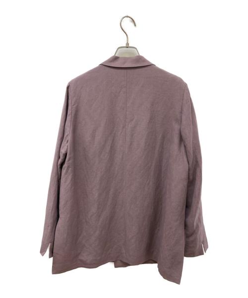 la peau de gem（ラポドゥジェム）la peau de gem (ラポドゥジェム) リネンブレンドジャケット パープル サイズ:FREEの古着・服飾アイテム
