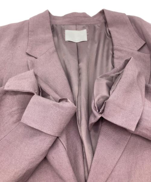 la peau de gem（ラポドゥジェム）la peau de gem (ラポドゥジェム) リネンブレンドジャケット パープル サイズ:FREEの古着・服飾アイテム