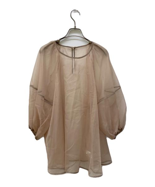 acka（エーシーケーエー）acka (エーシーケーエー) puffy sheer blouse/シアーブラウス ベージュ サイズ:FREEの古着・服飾アイテム