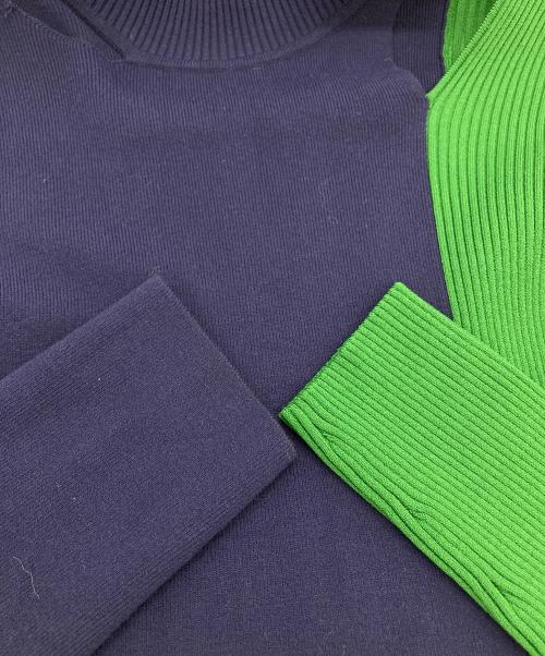 UN3D.（アンスリード）UN3D. (アンスリード) デザインニット ネイビー サイズ:Fの古着・服飾アイテム