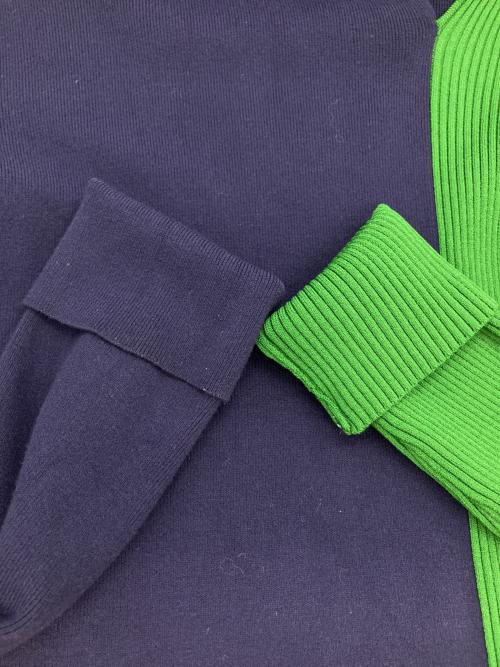 UN3D.（アンスリード）UN3D. (アンスリード) デザインニット ネイビー サイズ:Fの古着・服飾アイテム