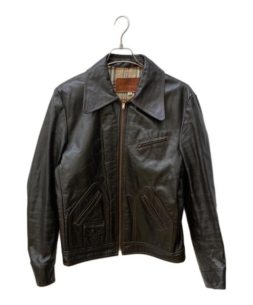 WILLIAM BARRY（ウィリアムバリー）William Barry (ウィリアムバリー) レザージャケット ブラウン サイズ:40の古着・服飾アイテム