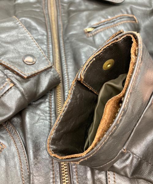 WILLIAM BARRY（ウィリアムバリー）William Barry (ウィリアムバリー) レザージャケット ブラウン サイズ:40の古着・服飾アイテム