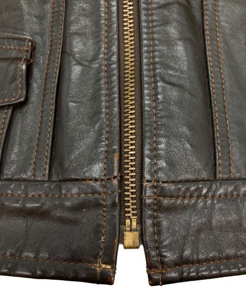 WILLIAM BARRY（ウィリアムバリー）William Barry (ウィリアムバリー) レザージャケット ブラウン サイズ:40の古着・服飾アイテム