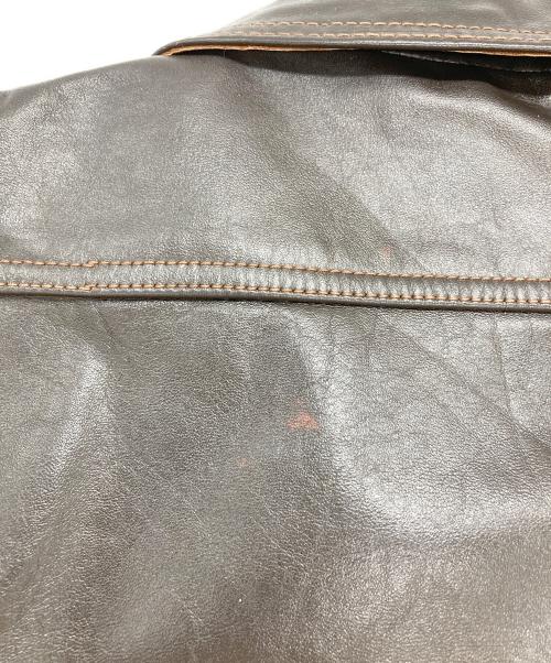 WILLIAM BARRY（ウィリアムバリー）William Barry (ウィリアムバリー) レザージャケット ブラウン サイズ:40の古着・服飾アイテム