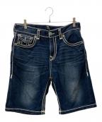 TRUE RELIGIONトゥルー レリジョン）の古着「VINNY ROPE STITCH ULTRA BAGGY SHORT」｜インディゴ