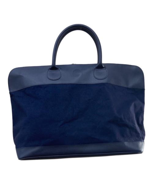 POLO RALPH LAUREN（ポロ・ラルフローレン）POLO RALPH LAUREN (ポロ・ラルフローレン) レザー切替トートバッグ ネイビーの古着・服飾アイテム