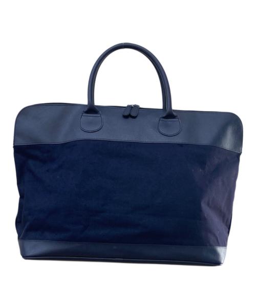 POLO RALPH LAUREN（ポロ・ラルフローレン）POLO RALPH LAUREN (ポロ・ラルフローレン) レザー切替トートバッグ ネイビーの古着・服飾アイテム