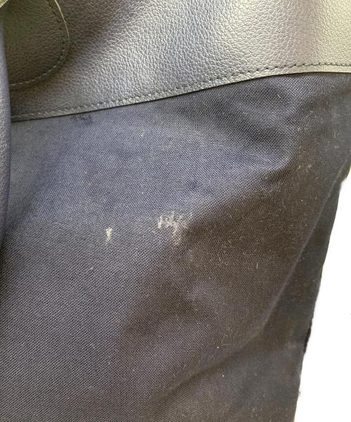 POLO RALPH LAUREN（ポロ・ラルフローレン）POLO RALPH LAUREN (ポロ・ラルフローレン) レザー切替トートバッグ ネイビーの古着・服飾アイテム