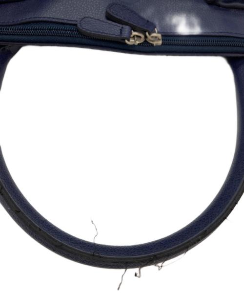 POLO RALPH LAUREN（ポロ・ラルフローレン）POLO RALPH LAUREN (ポロ・ラルフローレン) レザー切替トートバッグ ネイビーの古着・服飾アイテム