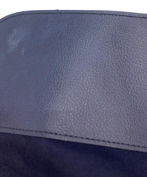 POLO RALPH LAUREN（ポロ・ラルフローレン）POLO RALPH LAUREN (ポロ・ラルフローレン) レザー切替トートバッグ ネイビーの古着・服飾アイテム