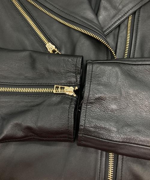 Risley（リズレー）Risley (リズレー) シープレザージャケット ブラック サイズ:38の古着・服飾アイテム