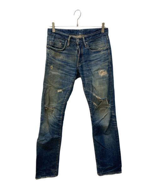 Hysteric Glamour（ヒステリックグラマー）Hysteric Glamour (ヒステリックグラマー) スタッズデニムパンツ インディゴ サイズ:71cm（W28）の古着・服飾アイテム