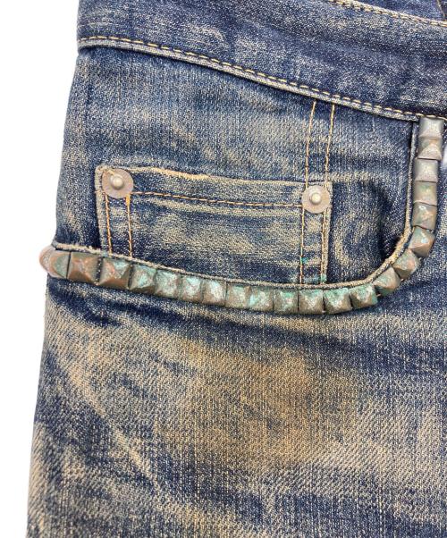 Hysteric Glamour（ヒステリックグラマー）Hysteric Glamour (ヒステリックグラマー) スタッズデニムパンツ インディゴ サイズ:71cm（W28）の古着・服飾アイテム