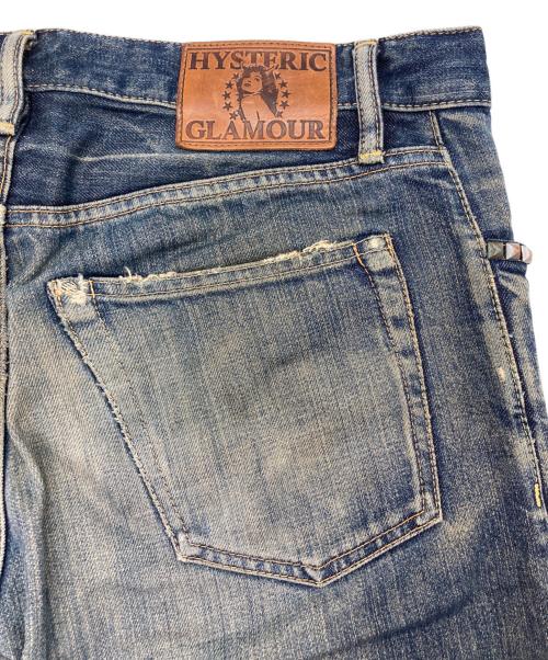 Hysteric Glamour（ヒステリックグラマー）Hysteric Glamour (ヒステリックグラマー) スタッズデニムパンツ インディゴ サイズ:71cm（W28）の古着・服飾アイテム