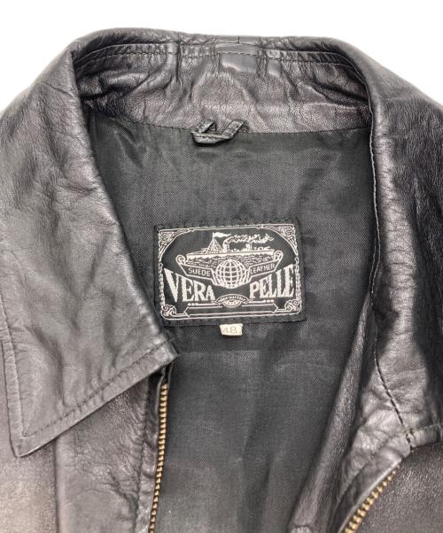 VERA PELLE（ベラペレ）VERA PELLE (ベラペレ) レザージャケット ブラック サイズ:Ｌの古着・服飾アイテム