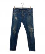 DSQUARED2ディースクエアード）の古着「ダメージ加工デニムパンツ」｜インディゴ