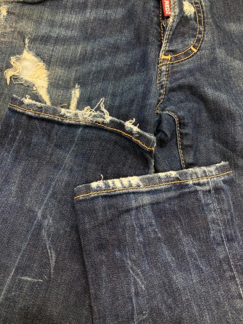DSQUARED2（ディースクエアード）DSQUARED2 (ディースクエアード) ダメージ加工デニムパンツ インディゴ サイズ:48の古着・服飾アイテム