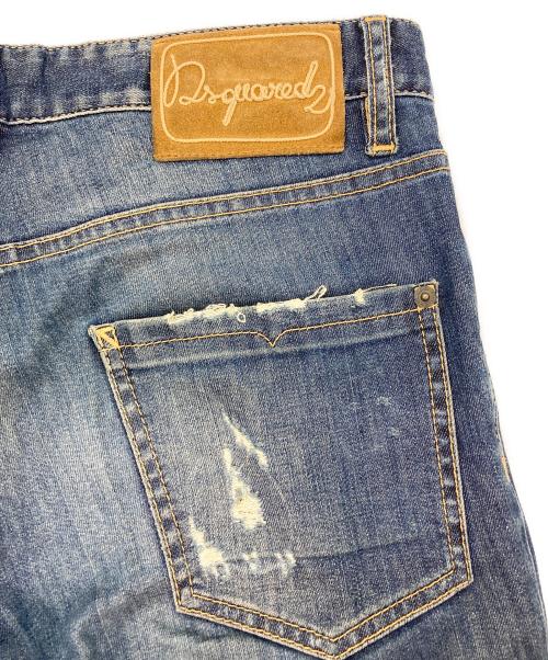 DSQUARED2（ディースクエアード）DSQUARED2 (ディースクエアード) ダメージ加工デニムパンツ インディゴ サイズ:48の古着・服飾アイテム