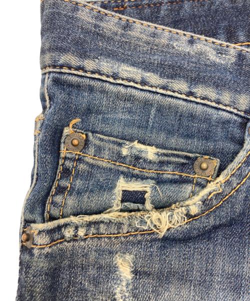 DSQUARED2（ディースクエアード）DSQUARED2 (ディースクエアード) ダメージ加工デニムパンツ インディゴ サイズ:48の古着・服飾アイテム