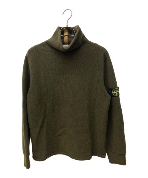 STONE ISLAND（ストーンアイランド）STONE ISLAND (ストーンアイランド) ハイネックニット カーキ サイズ:Ⅿの古着・服飾アイテム