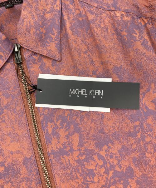 MICHEL KLEIN HOMME（ミッシェルクラン オム）MICHEL KLEIN HOMME (ミッシェルクラン オム) 総柄ジップジャケット パープル サイズ:46 未使用品の古着・服飾アイテム