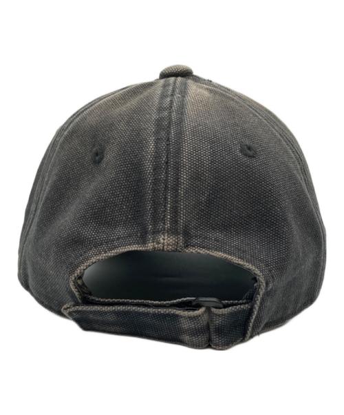 Acne studios（アクネ ストゥディオス）ACNE STUDIOS (アクネ ストゥディオス) ユーズド加工フェイスパッチキャップ ブラックの古着・服飾アイテム