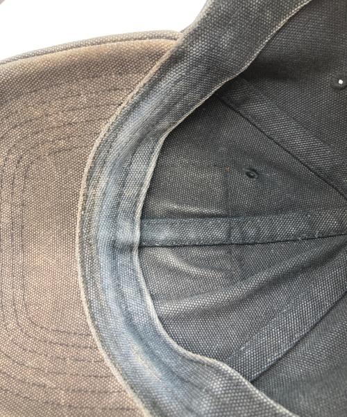 Acne studios（アクネ ストゥディオス）ACNE STUDIOS (アクネ ストゥディオス) ユーズド加工フェイスパッチキャップ ブラックの古着・服飾アイテム