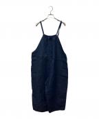 Gauze#ガーゼ）の古着「リネンブレンドオーバーオール」｜インディゴ