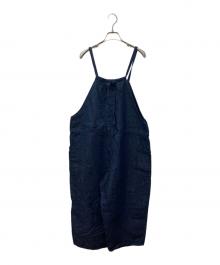 Gauze#（ガーゼ）の古着「リネンブレンドオーバーオール」｜インディゴ