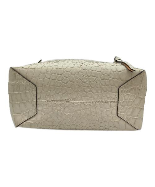 COACH（コーチ）COACH (コーチ) クロコ型押し2WAYショルダーバッグ ホワイトの古着・服飾アイテム