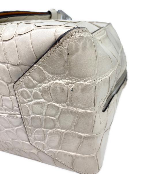 COACH（コーチ）COACH (コーチ) クロコ型押し2WAYショルダーバッグ ホワイトの古着・服飾アイテム