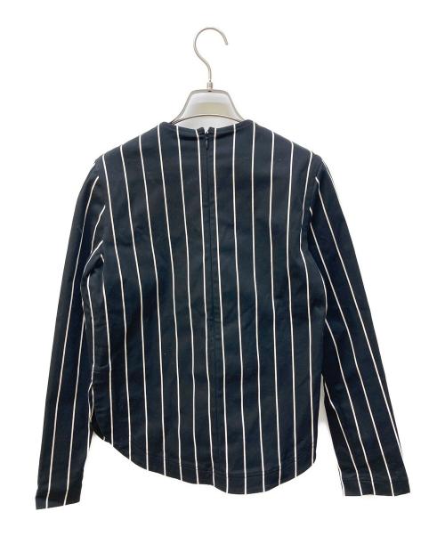 BALENCIAGA（バレンシアガ）BALENCIAGA (バレンシアガ) ストライプブラウス ブラック サイズ:34の古着・服飾アイテム