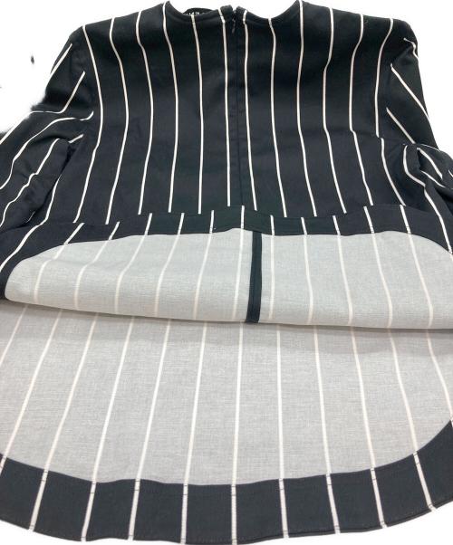 BALENCIAGA（バレンシアガ）BALENCIAGA (バレンシアガ) ストライプブラウス ブラック サイズ:34の古着・服飾アイテム