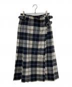 O'NEIL OF DUBLINオニールオブダブリン）の古着「ラップスカート」｜ブラック×ホワイト