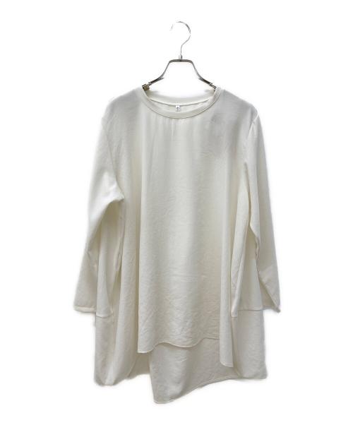 BEARDSLEY（ビアズリー）BEARDSLEY (ビアズリー) 後ろドレープTブラウス アイボリー サイズ:Free 未使用品の古着・服飾アイテム