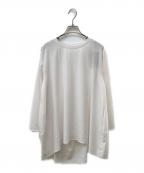 BEARDSLEYビアズリー）の古着「後ろドレープTブラウス」｜ホワイト