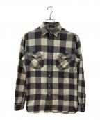 POLO RALPH LAURENポロ・ラルフローレン）の古着「チェックネルシャツ」｜グレー×ベージュ