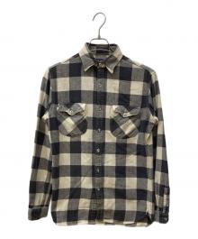 POLO RALPH LAUREN（ポロ・ラルフローレン）の古着「チェックネルシャツ」｜グレー×ベージュ