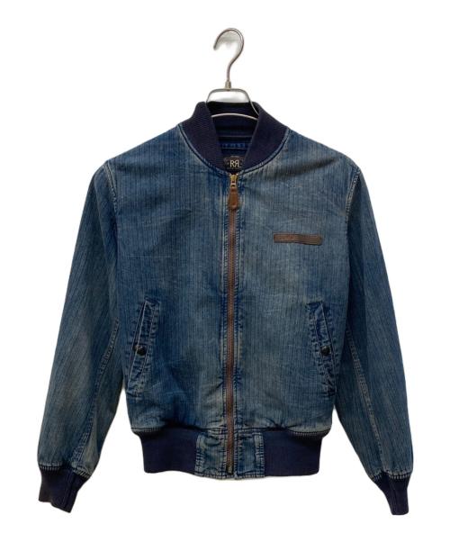 RRL（ダブルアールエル）RRL (ダブルアールエル) COTTON FLIGHT JACKET/ヒッコリーデニムブルゾン インディゴ サイズ:Sの古着・服飾アイテム