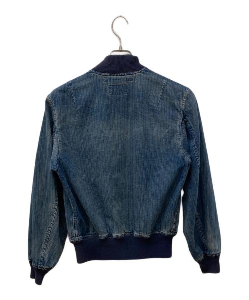 RRL（ダブルアールエル）RRL (ダブルアールエル) COTTON FLIGHT JACKET/ヒッコリーデニムブルゾン インディゴ サイズ:Sの古着・服飾アイテム