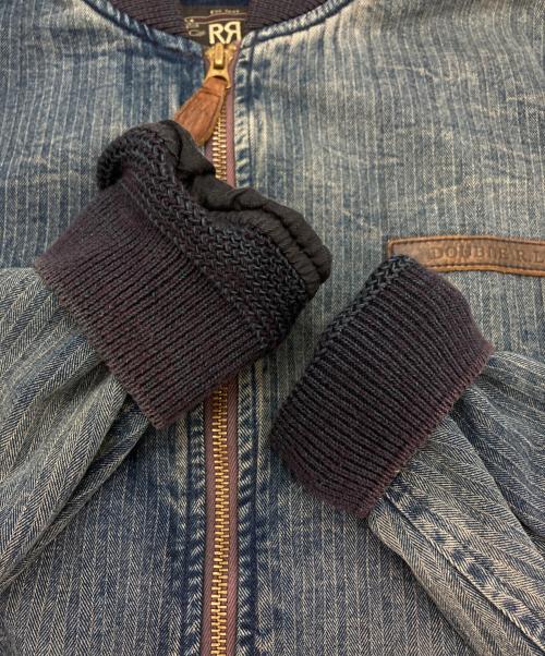 RRL（ダブルアールエル）RRL (ダブルアールエル) COTTON FLIGHT JACKET/ヒッコリーデニムブルゾン インディゴ サイズ:Sの古着・服飾アイテム